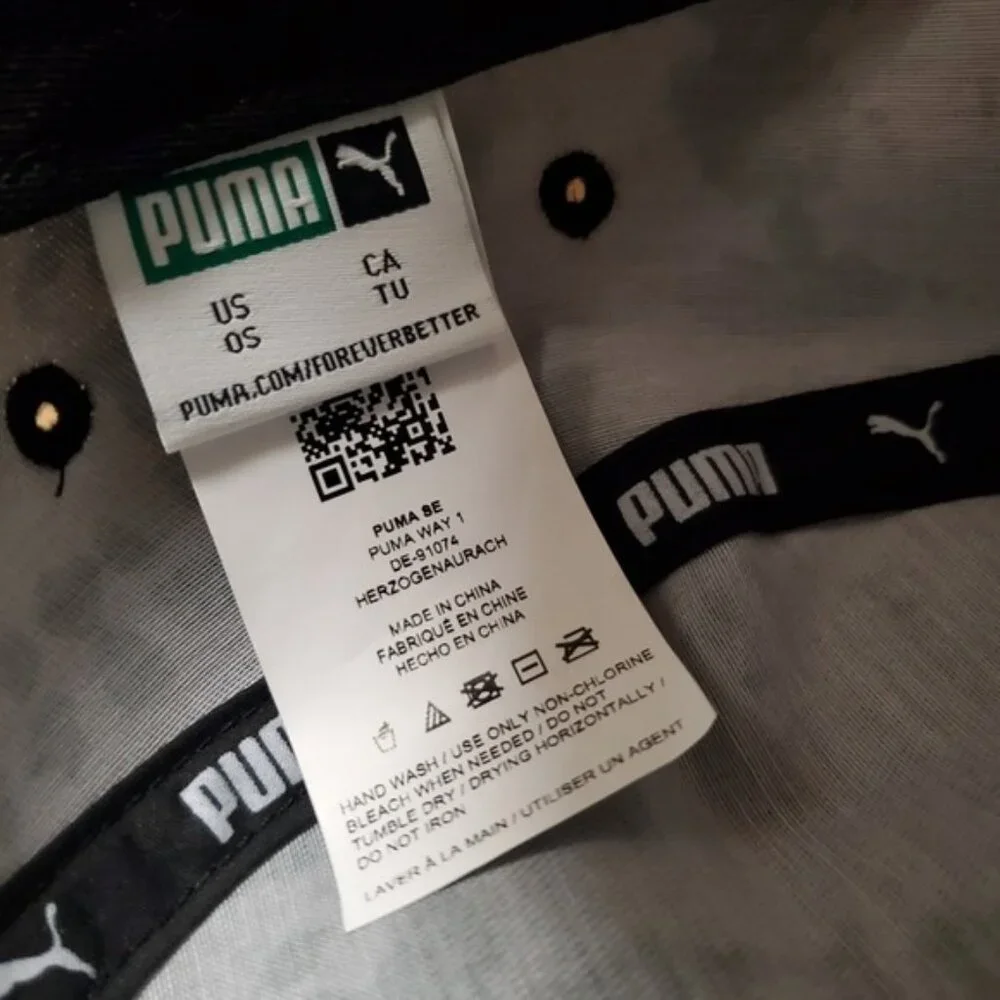 Puma Bucket Hat Y2K Unisex Black Grey Space Dye Nylon OS - Picture 8 of 9